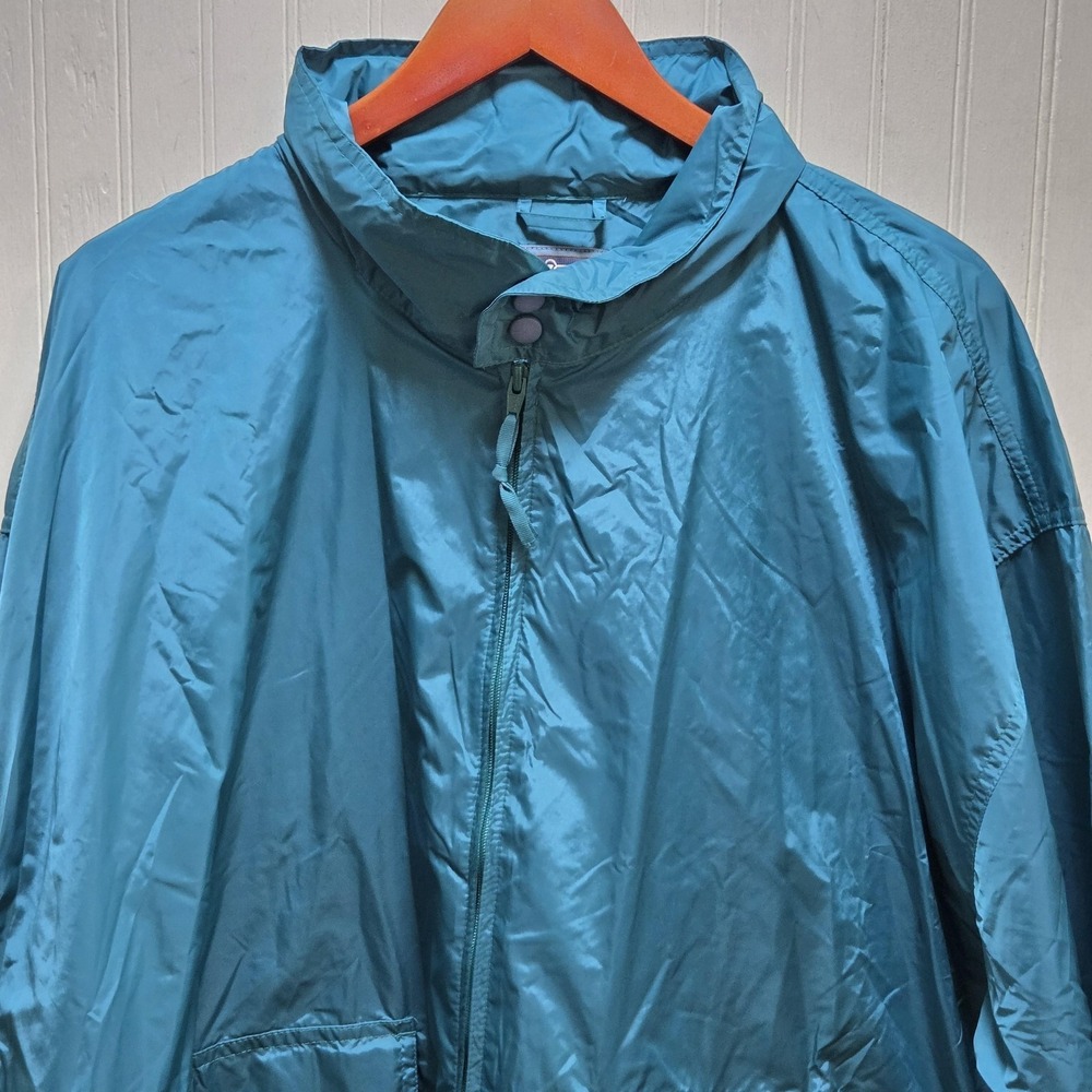 Vintage Woolrich Jacket Mens 2XL Jade Green Nylon Windbreaker Macau 4700 90s